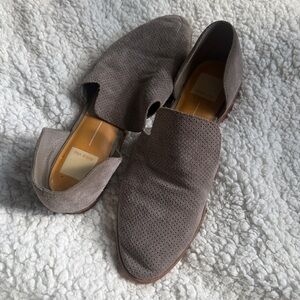 Brown Suede Slip-On Shoes